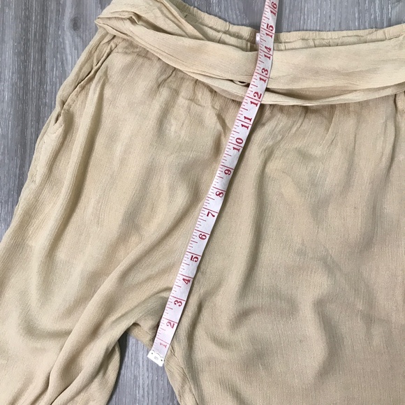 FREE PEOPLE WOMENS PANT CREPE IVORY LOUNGE RELAX FIT HAREM SMALL - Picture 3 of 8